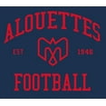 thumbnail image 2 of CFL Montreal Alouettes Chandail à Capuchon de Football Bleu Marine Moyen, 2 of 4