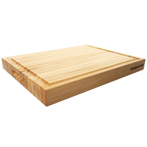 WoodForChef Classic Maple Reversible Wood Cutting Board with Juice Groove, 20 x 16 Inches
