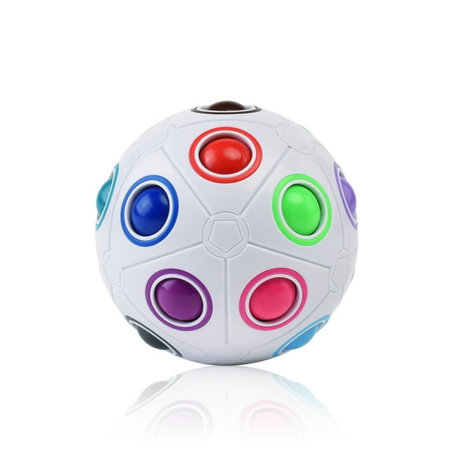 Nituyy Football Fidget Cube Toy Magic Rainbow Ball for Children, Adults
