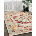 thumbnail image 3 of Ahgly Company Machine Washable Indoor Square Contemporary Tan Brown Area Rugs, 4' Square, 3 of 7