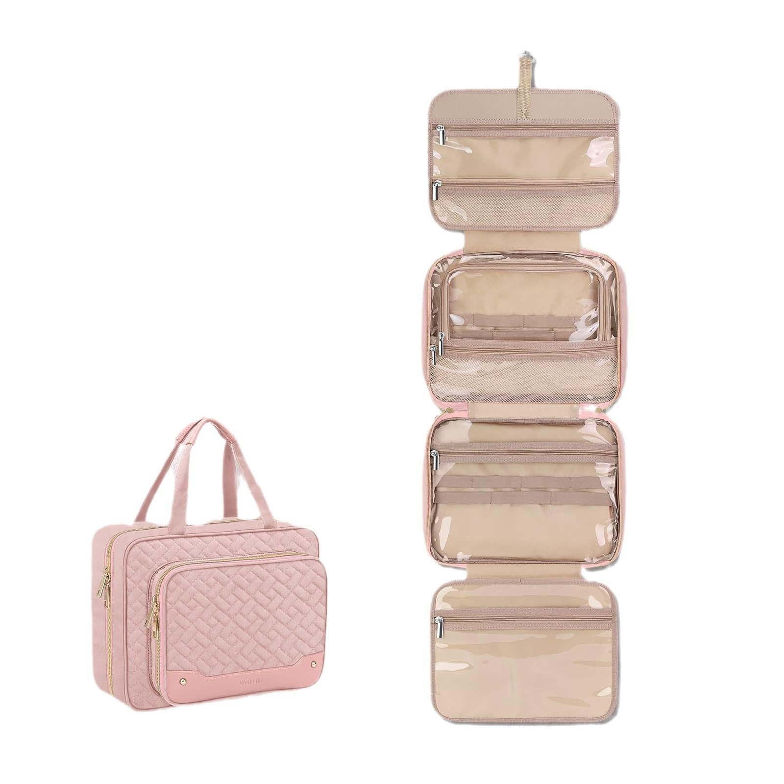 Gnmfd Hanging Toiletry Bag With Jewelry Organizer Large Capacity Travel Makeup Bag Bathroom Organizers And Storage Closet Organizers And Storage For Travel Essentials