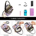 thumbnail image 5 of FORMRS Crossbody Bag for Women Quilted Travel Shoulder Cell Phone Purse with Chain Strap Handbag, Light Purple Halloween Black Cat, 5 of 7