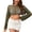 Green, variant on Women Crochet Crop Top Long Sleeve Hollow Out Crochet Crop Top Beach Coverup Crochet Swimsuit Coverup