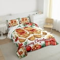 thumbnail image 3 of Castle Fairy Gingerbread Man 3-Piece Full Size Comforter Sets for Girls,Kawaii Bowknot Bedding Comforter Set,Happy New Year Lightweight Bedding Sets,Breathable Home Decor, 3 of 8