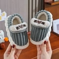thumbnail image 2 of Gubotare Toddler Girl Slippers Kids Toddler Slippers Boys Girls Indoor House Shoes Non-Slip Slippers Socks Outdoor Warm Walking Shoes Size 1.5 (Grey,Big Kids 1.5), 2 of 5