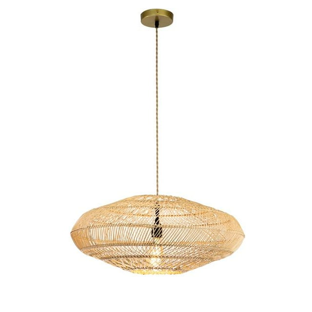 ELE Light & Decor ELE-GL030D60-NC Automne 1 Lumière Feu pendant Lumière