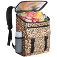 thumbnail image 1 of Mochila térmica OCKLILY con estampado de leopardo, 30 latas, 42 litros, 1 of 6