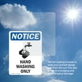 thumbnail image 6 of (2 Pack) Hand Washing Only Sign With Symbol OSHA Notice Sign 5 Inch X 7 Inch Vinyl Label Decal Sticker Weather Resistant, UV Protected for Workplace, Business, and Construction Site,, 6 of 7