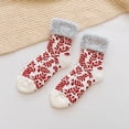 thumbnail image 1 of Dyfzdhu Autumn Winter Socks For Women Casual Printed Thickened Plush Socks Nonslip Floor Socks Thermal Crew Socks Christmas Gift, 1 of 4