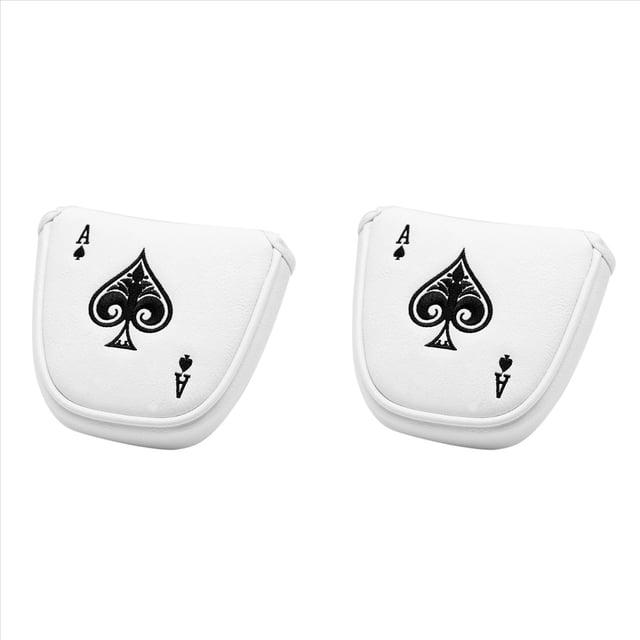 2X Cubierta de Putter de Mazo de Golf Cubierta de la Cabeza Protector Magnético de Palos Se Adapta una 2 Putters Estilo Bola, RH LH