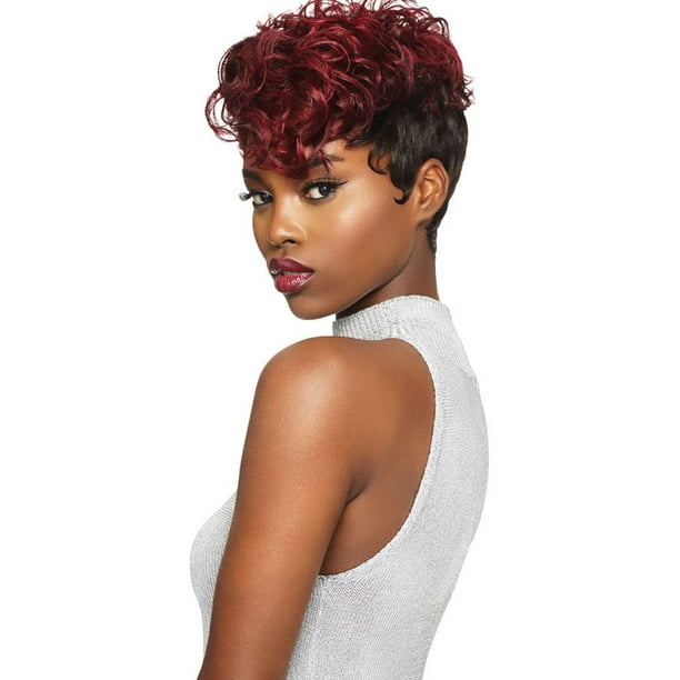 Outre duby 100 human top hair wig texture cut