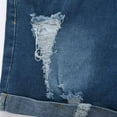 thumbnail image 6 of HUPOM Biker Shorts Women With Pockets Ladies Shorts Jean High Long Playing Dark Blue XL, 6 of 8