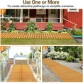 thumbnail image 4 of VINGLI 8ft L 22in W Wooden Garden Pathway, Roll Out Outdoor Walkway Flooring W/Steel Wire, Anti-Slip Texture, Ground Stakes, Fir Wood Pathway for Garden, Patio, Wedding, Beach, Party Decor, 4 of 7
