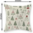 thumbnail image 6 of Christmas Pillow Covers 18x18 Set of 2, Cute Christmas Decor Linen Pillowcase Geometric Colorful Christmas Tree Throw Pillows Winter Holiday Farmhouse Decorations Cushion Covers for Couch Home Outdoor, 6 of 6