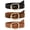 Black+Brown+Leopard, variant on SUOSDEY 3 Pack Women Belts for Jeans Pants Ladies Leather Waist Belt with Liquid Shapes Gold Buckle