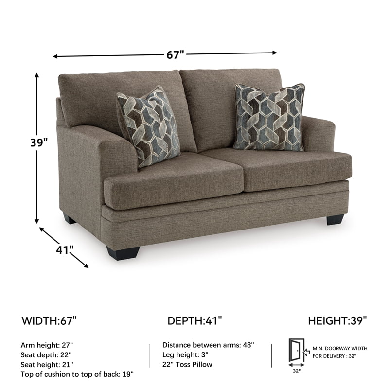 Signature Design by Ashley Stonemeade Beige Loveseat