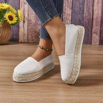 Women's Loafer Fashion Sneakers Faux Leather Classic Tennis Shoes Low Top Casual Walking Shoes White 7