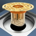 thumbnail image 5 of One-Way Drain Seal - Sewer Gas Blocking Shower Floor Drain Cover Odor Eliminator Bathroom Kitchen Sink Protector(Gold), 5 of 7