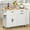 White-A, variant on Timagebreze Kitchen Island with Storage, 41.3" W Wood Kitchen Island Cart with Drop Leaf, Black Rolling Cart with Lockable Wheels