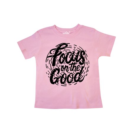 

Inktastic Inspirational Quote Focus on the Good in Black Text Gift Toddler Boy or Toddler Girl T-Shirt