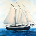 thumbnail image 2 of Atelier B Art Studio 26x26 Black Ornate Wood Framed with Double Matting Museum Art Print Titled - Sailingboat by a Sunny Day, 2 of 4