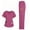 Pink, variant on Two Piece Sets for Women Fashion Clothing Short Sleeve Shirt and Elastic Waist Pants Nursing Uniform Matching Sets