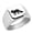 Silver, variant on Fox Stainless Steel Signet Ring
