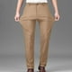 thumbnail image 1 of Pantalones de traje casuales con bolsillos y botones de color liso para hombre, 1 of 7