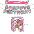 thumbnail image 4 of Kit de decoración de fiesta shaofei My Melody incluye pancartas globos adornos, 4 of 5