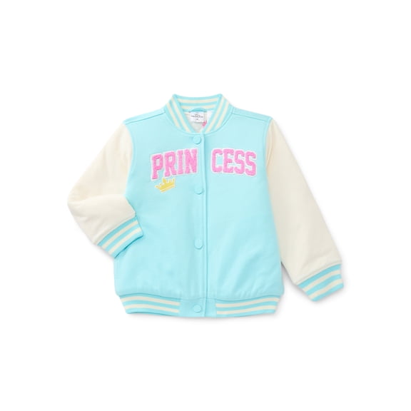 Dreamwave Apparel Toddler Princess Character Varsity Jacket, Sizes 2T-5T