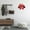 Red, variant on Clearance Wall stickers under $5,3D Mirror Wall Sticker Multicolor Flower Decal Home Room Art-Murals Decor