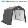 thumbnail image 6 of Howsvn 8' x 8' Portable Shed Storage Shelter, Heavy Duty Instant Waterproof Storage Tent Sheds, Outdoor Garage Carport with Roll-up Door and Vent Window, 6 of 9