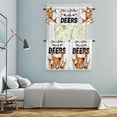 thumbnail image 6 of Cute Deer Kitchen Curtains Valances and Tiers Set of 3 Wildlife Animals Rustic Farmhouse Elk Rustic Farmhouse Tier Curtains and Valance with Rod Pocket for Small Windows, 27.5"x24", 6 of 9