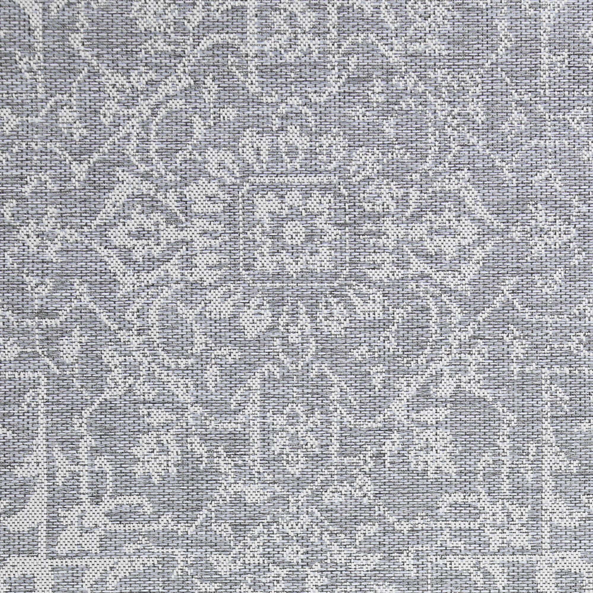 8.5' x 13' Gray and Ivory Geometric Rectangular Outdoor Area Throw Rug