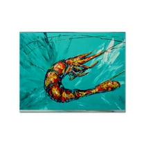 Carolines Treasures MW1100PLMT Shrimp Teal Fabric Placemat, Multicolor