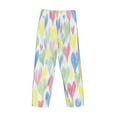 thumbnail image 5 of Xecao Hand Drawn Colored Hearts Men's Straight Lounge Pajama Pants: The Ultimate in Comfortable Sleepwear, 5 of 9
