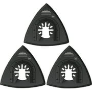 Oscillating Multitool Universal Quick-Release Triangle Sanding Pads for Hook & Loop Sandpaper - 3 Pack of 3-1/8 Inch Sander Pads - Caliastro