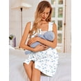 thumbnail image 2 of Ekouaer Nightgowns for Women Button Up Sleepshirt Tank Sleeveless Nightshirt Soft Sleepwear with Pockets, 2 of 6