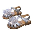 thumbnail image 3 of JnBQdnc Girls Sandals,Summer Sandal Sale Girls Gladiator Sandals Cute Open Toe Breathable Summer Strappy Sandals for Girls with Zipper, 3 of 7