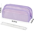 thumbnail image 3 of Pencil Case - Large Capacity Hard Pen Case with Strong Zipper and Aesthetic Design, Carrying Handle Stationery Organizer Pencil Pouch with Compartments for College, office, Travel(Pink), 3 of 6
