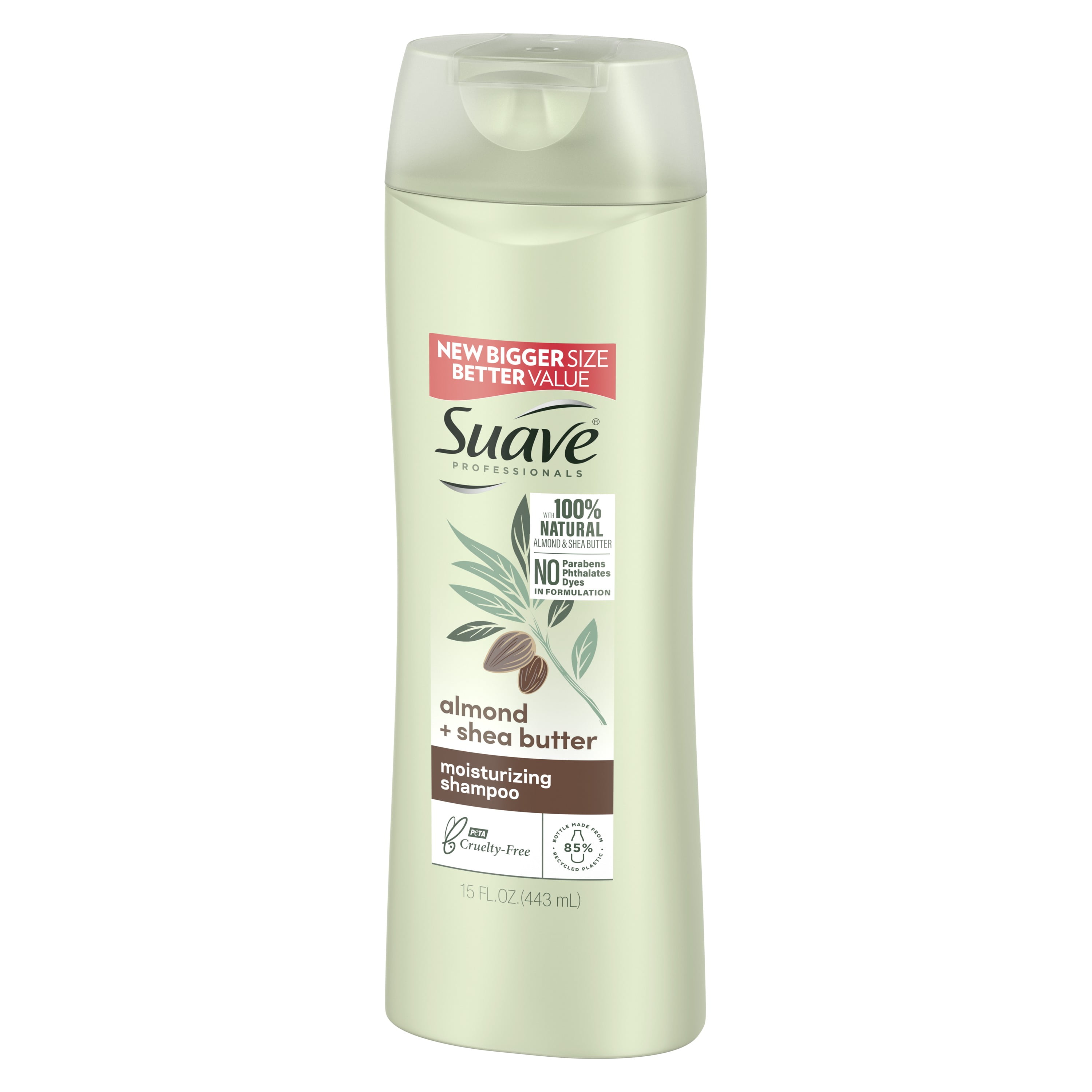 Suave Professionals Moisturizing Nourishing Daily Shampoo with Almond & Shea Butter, 15 fl oz