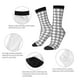 thumbnail image 4 of Balery Gray Checkboard Calcetas Largas con Estampado para Hombre y Mujer – Suaves y Transpirables, Talla Única (US 5-11), 4 of 6