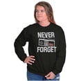 thumbnail image 4 of Never Forget Old School Video Gamer Unisex Plus Fleece Graphic Sweatshirt Brisco Brands 2X, 4 of 5