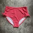 thumbnail image 4 of SGMVNU Womens Swim Shorts Stretch Mid Rise Swimming Bottoms Side Drawstring Cute Bikini Swimsuit Bottoms for Summer Beach, Size XXL, Pink, 4 of 5