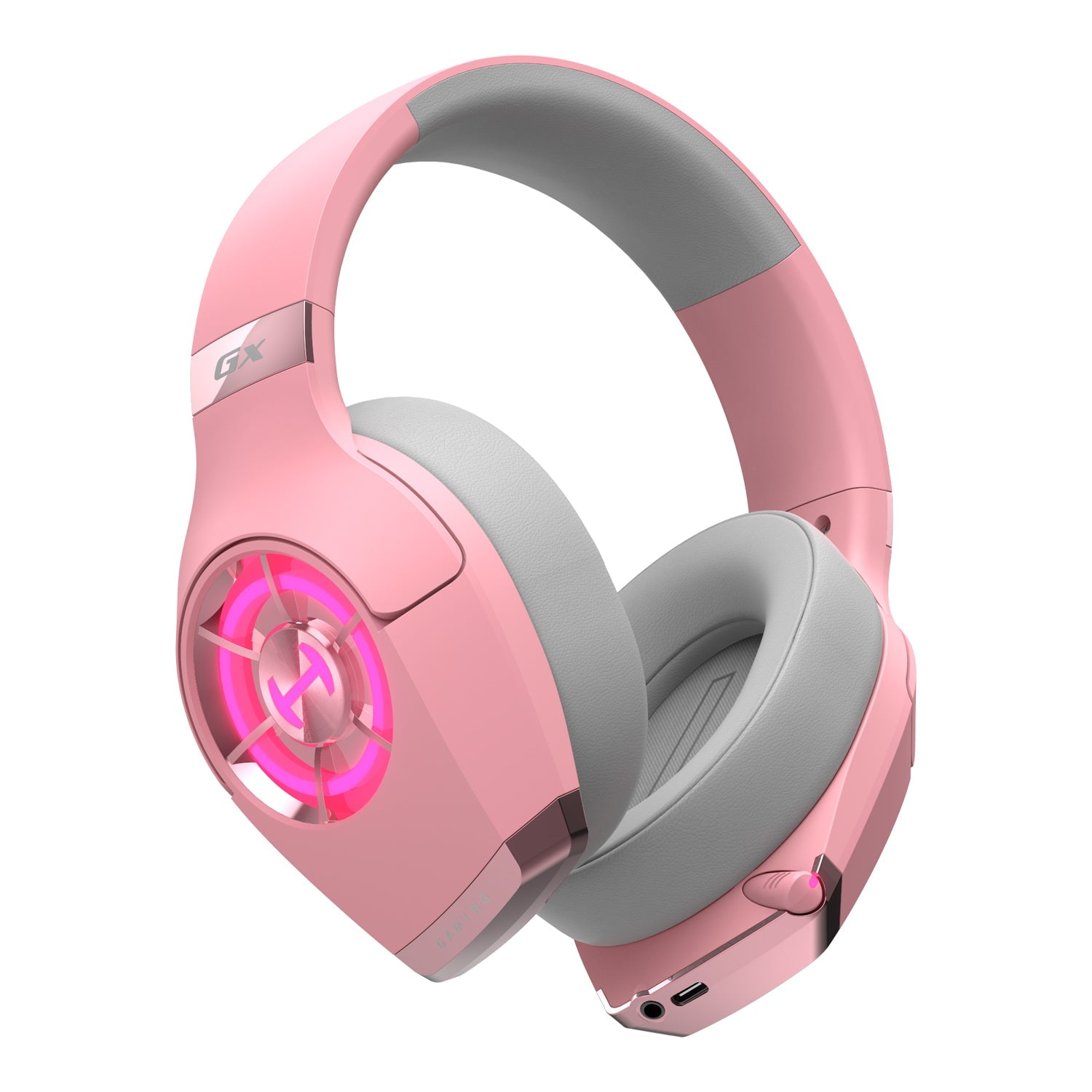 HECATE GX Wired Gaming Headset with Noise Cancelling and Microphone for PS4/ PS5/ PC/Switch/Xbox Gamepad - Hi-Res Audio - USB/Type-C/3.5mm - RGB Lighting - 50mm Driver