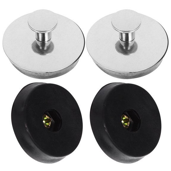 HOMEMAXS Sink Drain for Bathroom and Kitchen, Easy Installation, Silver, 4pcs