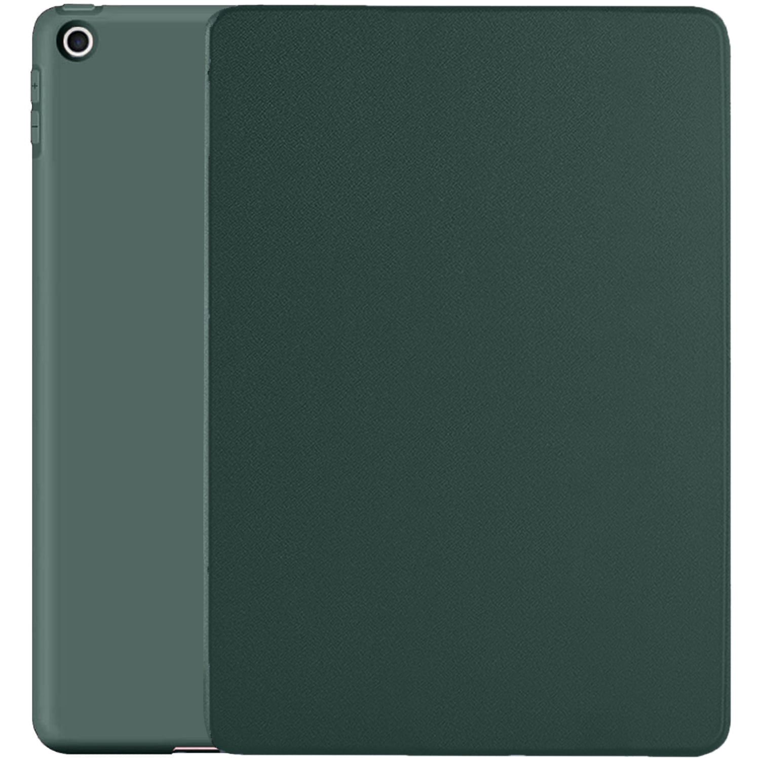 DuraSafe Cases iPad 6th 5th Gen Air 2nd 1st 9.7 Inch [ iPad 5th 6th Air 2nd 1st ] MP242LL/A MP252LL/A MPGA2LL/A MRM52LL/A MR702LL/A MR6Y2LL/A Soft Silicone Shock Proof Magnetic Flip Case - Dark Green