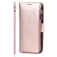 thumbnail image 5 of SaniMore iPhone 14 Pro Max 6.7" 2022 Case with Wrist Strap 2 in 1 Zipper Wallet [Card Slots] Premium PU Leather Skin [Retro Durable] Shockproof Anti-scratch Kickstand Business Cover, Rosegold, 5 of 8