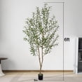 thumbnail image 3 of ROMSWI 6FT Artificial Olive Tree Tall Fake Potted Olive Tree with Lifelike Fruits Faux Olive Tree For Home House Office Decor Indoor, 3 of 11