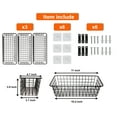 thumbnail image 3 of 3 Set Hanging Wire Baskets,Wall Mount Fruit Basket,No Drilling,Adhesive Small Metal Basket,Farmhouse Food Storage Mesh Bin Kitchen Pantry Laundry Bathroom Closet Garage RV,Black, 3 of 7